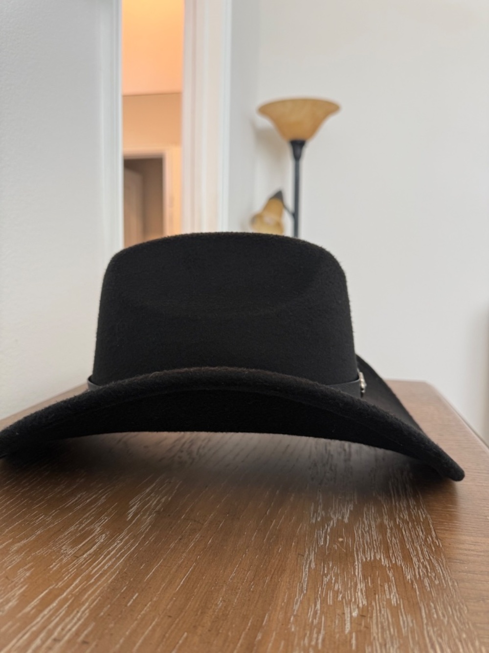 Black Western Cowgirl Hat One Size Rodeo Boho Style - Picture 3 of 8
